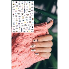 BP Tattoo Nazar Boncuğu ve Göz Kadın Tırnak Dövmesi Nail Art Sticker