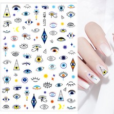 BP Tattoo Nazar Boncuğu ve Göz Kadın Tırnak Dövmesi Nail Art Sticker