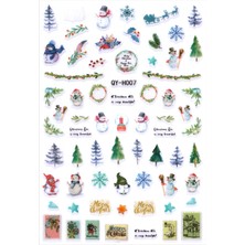 Christmas Yeni Yıl Figürleri Nail Art Tırnak Sticker