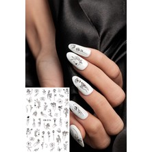 BP Tattoo Flower Girl Nail Art Tırnak Sticker Çiçekli Tırnak Dövmesi