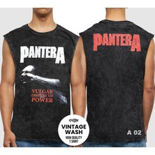 Pantera Panreta Yıkamalı Kolsuz Tişört L
