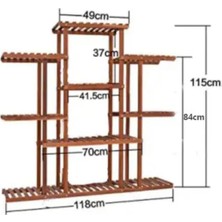 Ehfm Ticaret Ahşap Çiçeklik Saksılık Balkon Bahçe Gereci