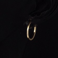 Bilezikci 14 Ayar 1,3 Cm. Çaplı Düz Halka Altın Küpe