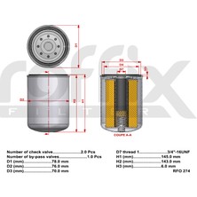 Roffix Yağ Filtresi RFO-274