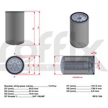 Roffix Yağ Filtresi RFO-104 | Kompresör Filtresi | İş Makinesi Filtresi