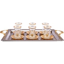 Emsan Nigar Tepsili 6 Kişilik 13 Parça Çay Seti 150 ml
