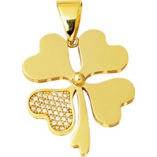 Bilezikci 4 Yapraklı Yonca 14 Ayar Altın Kolye Ucu