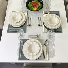 Decorita Aynalı Supla | 6'lı Takım Dikdörtgen Ayna Supla | 25CM x 35CM |