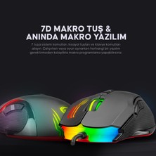 Rampage SMX-G38 Claw USB 8 Makro Tuşlu 7200DPI Rgb Ledli Oyuncu Mouse