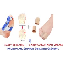 Silimo  Gece Ateli Mavi + Parmak Arası Makara Ayak Kemik Düzeltici