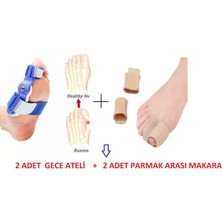 Silimo  Gece Ateli Mavi + Parmak Arası Makara Ayak Kemik Düzeltici