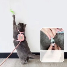 Floria Shopping Yeni Çantalı Koşum Küçük Köpek ve Kedi Vücut Tasma Seti