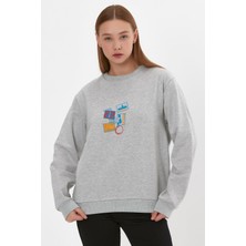 Alexander Gardi Baskılı Ribanalı Sweatshirt (E22-75600)