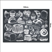 Bedeko Ahşap Tablo Pastahane Ürünleri  70*100CM