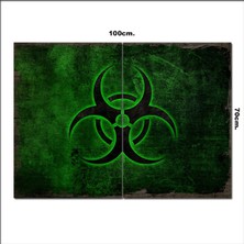 Bedeko Ahşap Tablo Biohazard Tarz 70*100CM