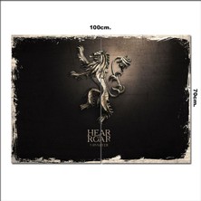 Bedeko Ahşap Tablo Hear Me Roar Lannister Baskılı 70*100CM
