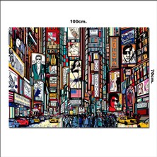 Bedeko Ahşap Tablo New York Manzara  70*100CM