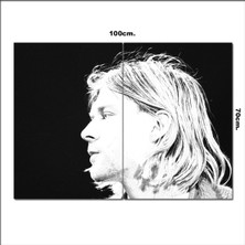Bedeko Ahşap Tablo Kurt Cobain Nirvana  70*100CM
