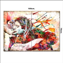 Bedeko Ahşap Tablo Kurt Cobain Nirvana  70*100CM