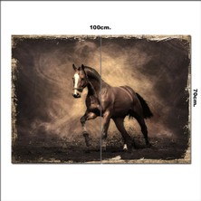 Bedeko Ahşap Tablo Cesur At  70*100CM