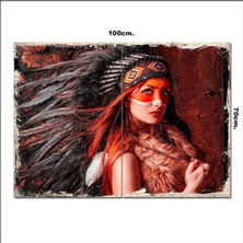 Bedeko Ahşap Tablo Kızıldereli Kız  70*100CM