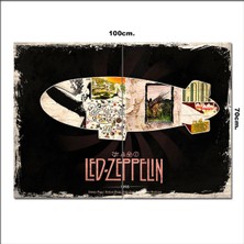 Bedeko Ahşap Tablo LED Zeppelin Şekilli 70*100CM