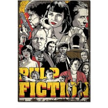 Bedeko Ahşap Tablo Pulp Fiction Ucuz Roman Art Mdf Tablo