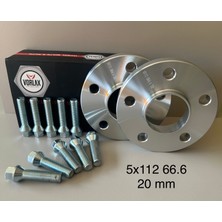 Vorlax Spacer 5X112 66.6 20MM - 2 Adet Spacer ve 10 Adet Bijon