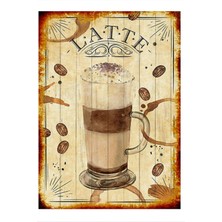 Bedeko Latte Desenli Ahşap Tablo