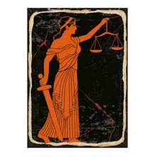 Bedeko Adalet Tanrısı Themis Dekoratif Mdf Tablo