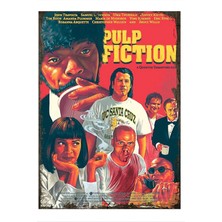 Bedeko Ahşap Tablo Pulp Fiction Ucuz Roman