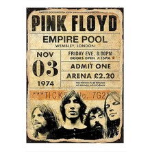 Bedeko Pink Floyd Konser Bileti Mdf Tablo