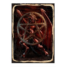 Bedeko Pentagram Dekoratif Ahşap Tablo