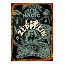 Bedeko Ahşap Tablo LED Zeppelin Posteri