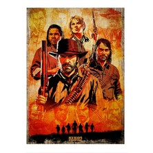 Bedeko Red Dead Redemption 2 Model Ahşap Tablo