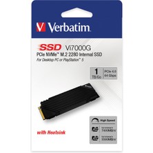 Verbatim Vi7000G 1TB 7400-5500MB M.2 NVMe PCIe Gen 4 SSD