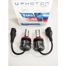 Replax Photon Zero H1 H3 H4 H7 H8 H9 H11 H27 Hb3 9005 Hb4 9006+3 Plus Fansız LED Xenon Buz Beyaz 12V-24V Uyumlu 6000 Kelvin