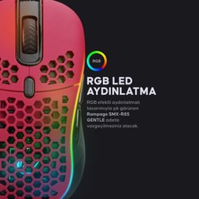 Rampage SMX-R85 Gentle RGB Makrolu Oyuncu Mouse Kırmızı