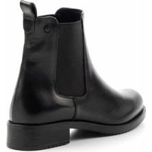 Bambi Siyah Hakiki Deri Kadın Bot & Bootie K02351116403