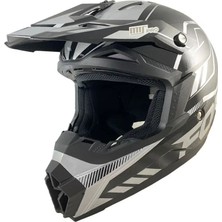 Motoanl Motosiklet Ce Onaylı Kask Içi Yıkanılabilir Cross Kask Forza Sılver