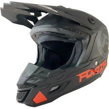 Motoanl Motosiklet Ce Onaylı Kask Içi Yıkanılabilir Cross Kask Motox Forza Mat Orange