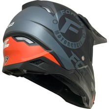 Motoanl Motosiklet Ce Onaylı Kask Içi Yıkanılabilir Cross Kask Motox Forza Mat Orange