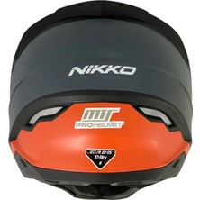 Motoanl Motosiklet Ce Onaylı Kask Içi Yıkanılabilir Cross Kask Motox Forza Mat Orange