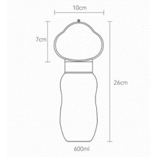 Floria Shopping Pet Seyahat Su Şişesi Yeni Kupası Açık Besleyici Kase 350ML