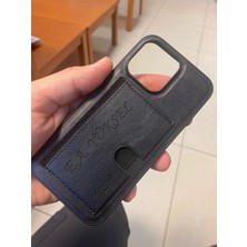 Adom Case iPhone 8 Plus - Kişiye Isme Özel Deri Telefon Kılıfı - Kartvizitli Stant Tasarım