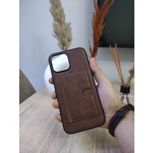 Adom Case iPhone 12 Pro Max - Kişiye Isme Özel Deri Telefon Kılıfı - Kartvizitli Stant Tasarım