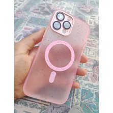 Adom Case iPhone 13 Pro Uyumlu Glory Magsafe Pembe Lens Korumalı Premium Telefon Kılıfı