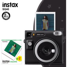 Instax SQ40 Siyah Fotoğraf Makinesi ve20'li Kare Film