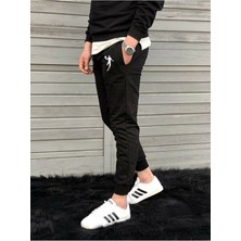 Relax Family Xf Erkek Siyah Yazlık Slim Fit Eşofman Altı Dar Kesim Siyah Jogger