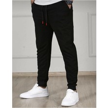 Relax Family Xf Erkek Yazlık Siyah Jogger Eşofman Altı Dar Paça Slim Fit